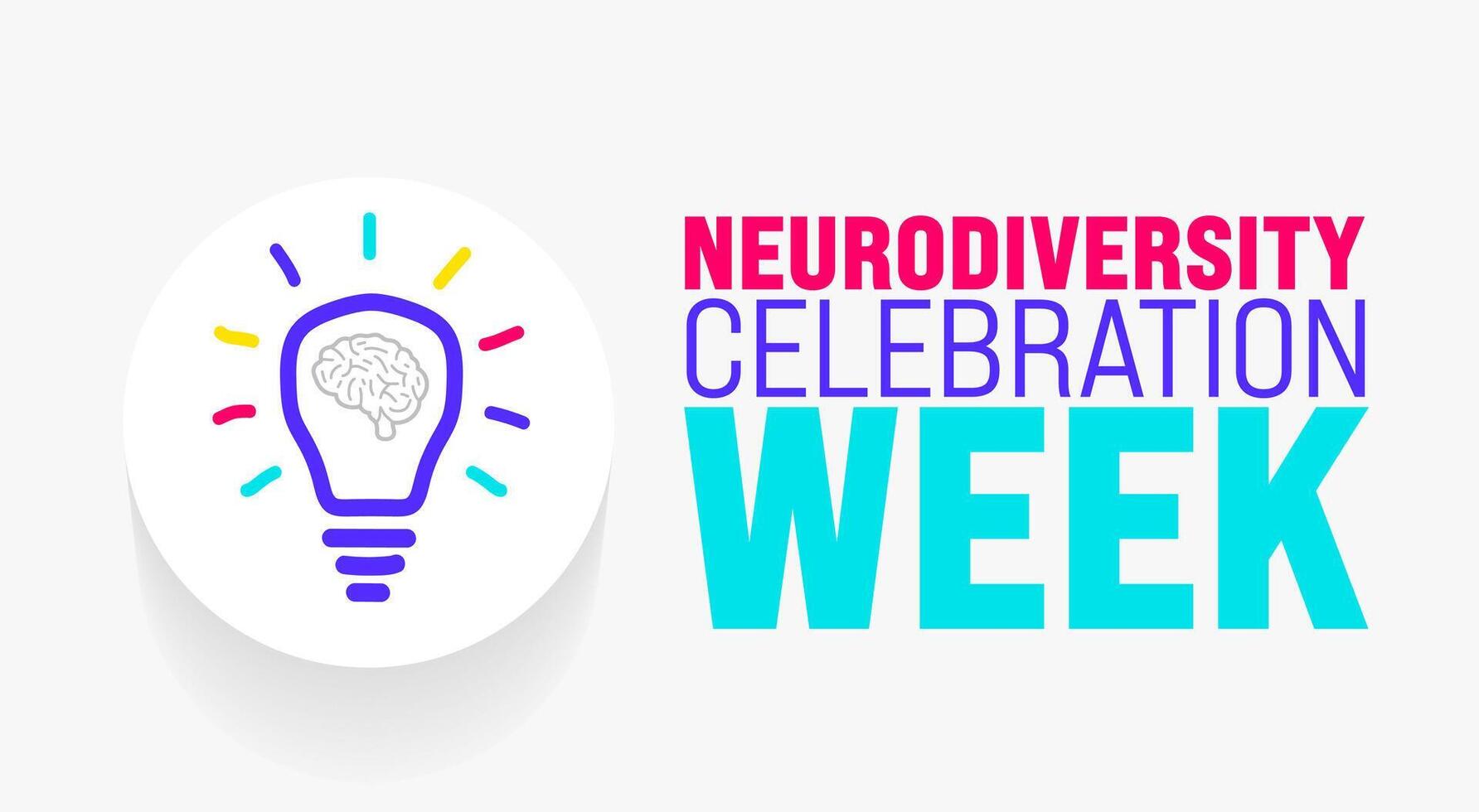 marcha é neurodiversidade celebração semana fundo modelo. feriado conceito. usar para fundo, bandeira, cartaz, cartão, e poster Projeto modelo com texto inscrição e padrão cor. vetor