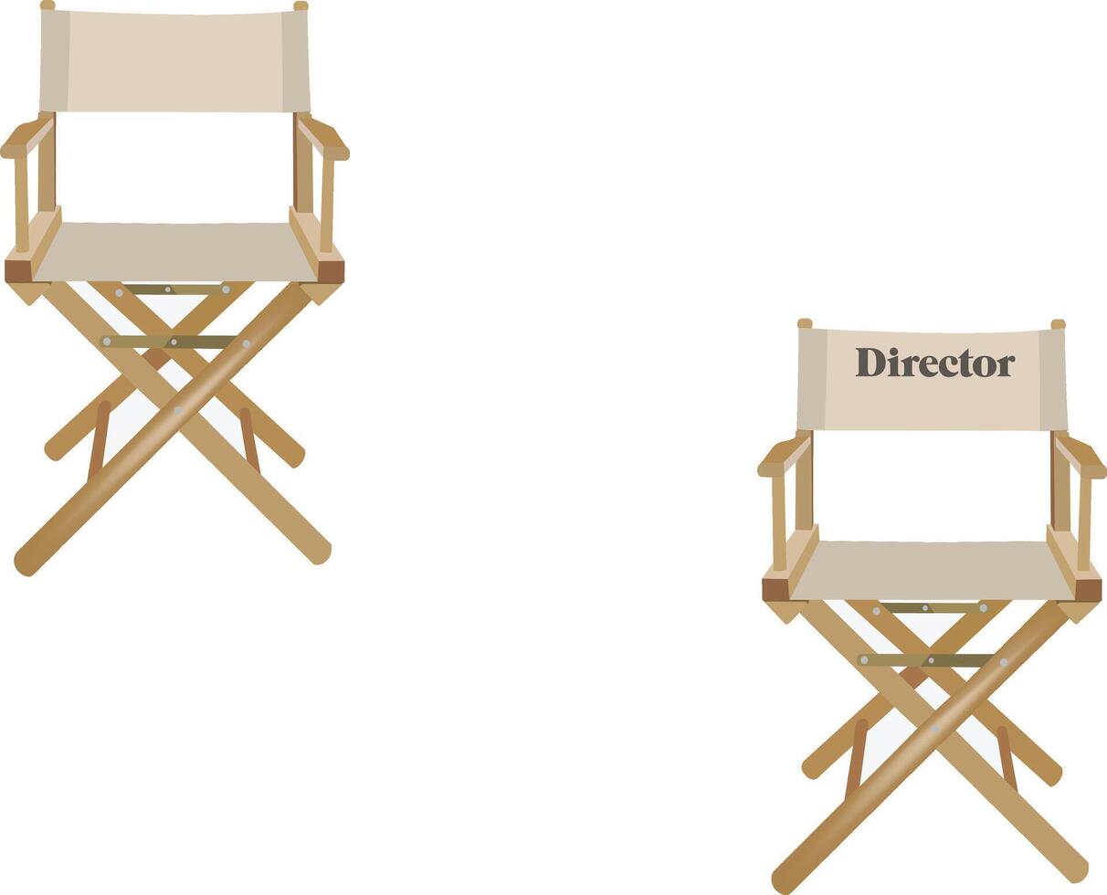 clássico do diretor cadeira etiquetado 'diretor', adequado para filme e teatro temas vetor