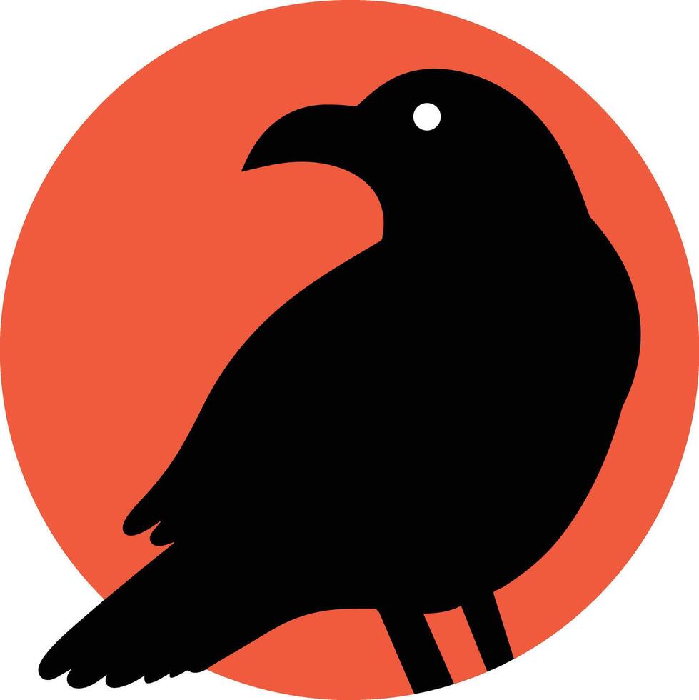Preto Corvo logotipo Projeto vetor