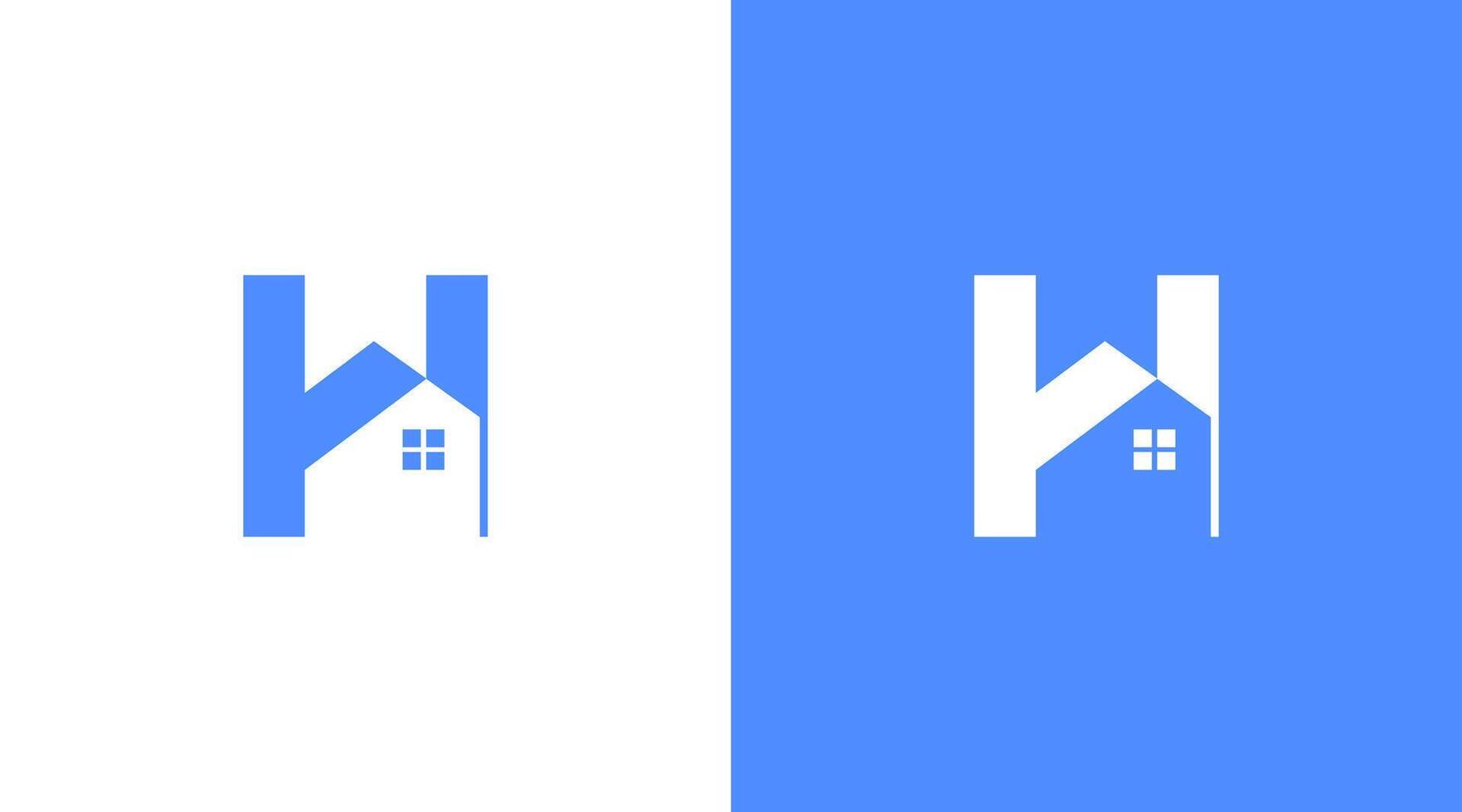 h carta e casa ícone logotipo projeto, h ícone marca identidade Projeto monograma logotipo vetor