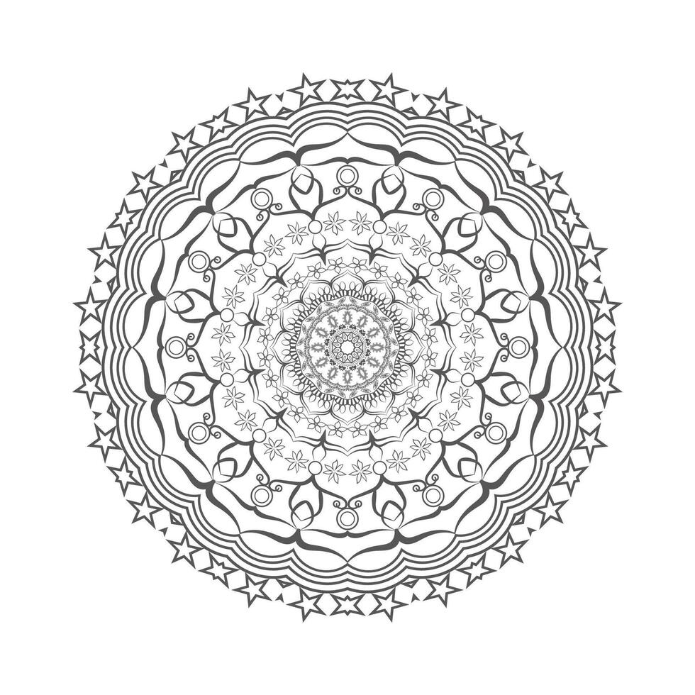 mandala fundo Projeto e coloração página vetor