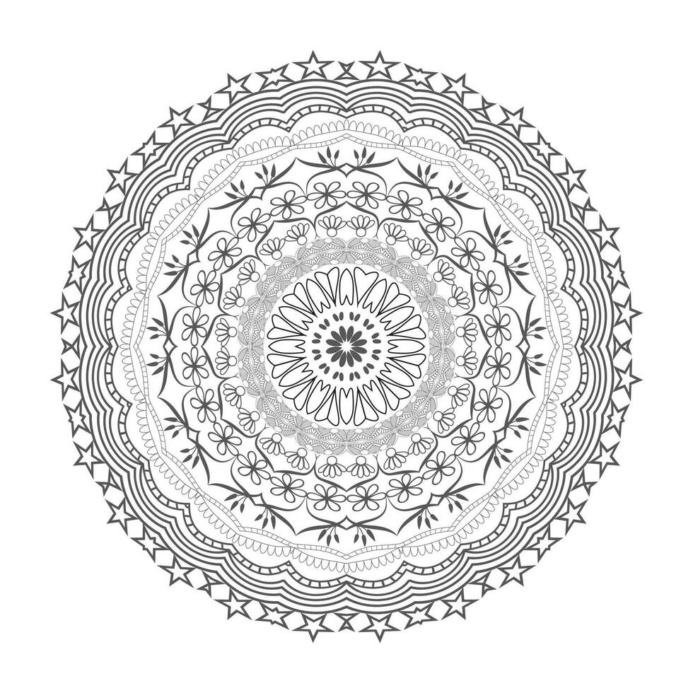 mandala fundo Projeto e coloração página vetor