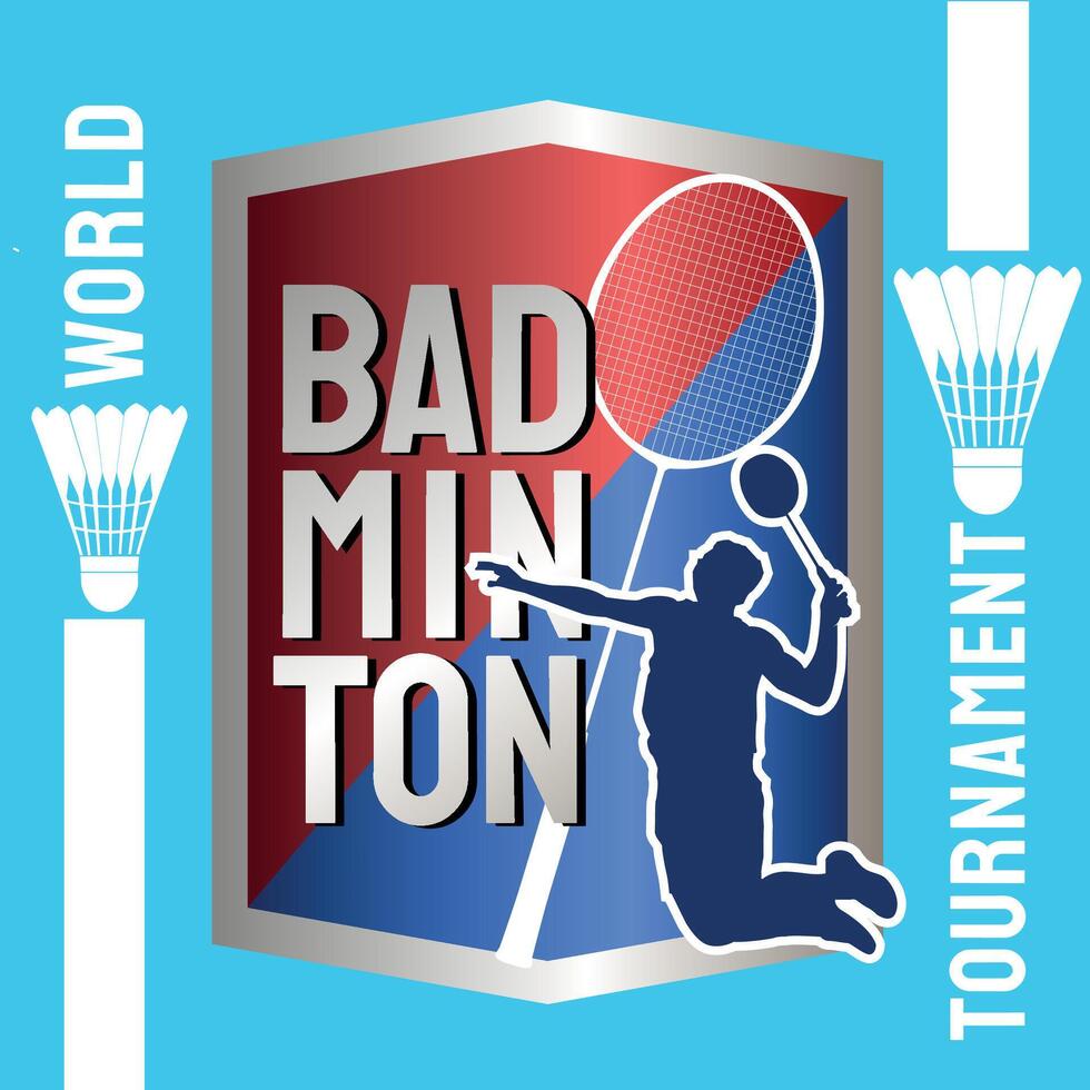 badminton campeonato poster para esporte evento vetor