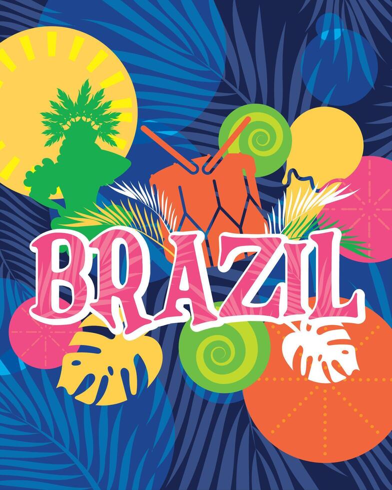 colori tropical Brasil poster vetor