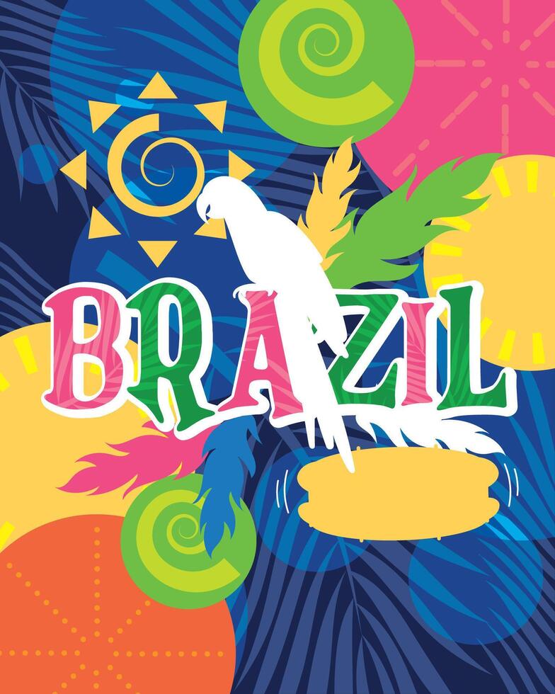 colori tropical Brasil poster vetor