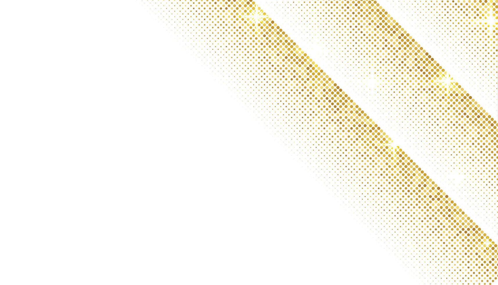 metade tom estilo dourado diagonal pontilhado em branco fundo Projeto vetor