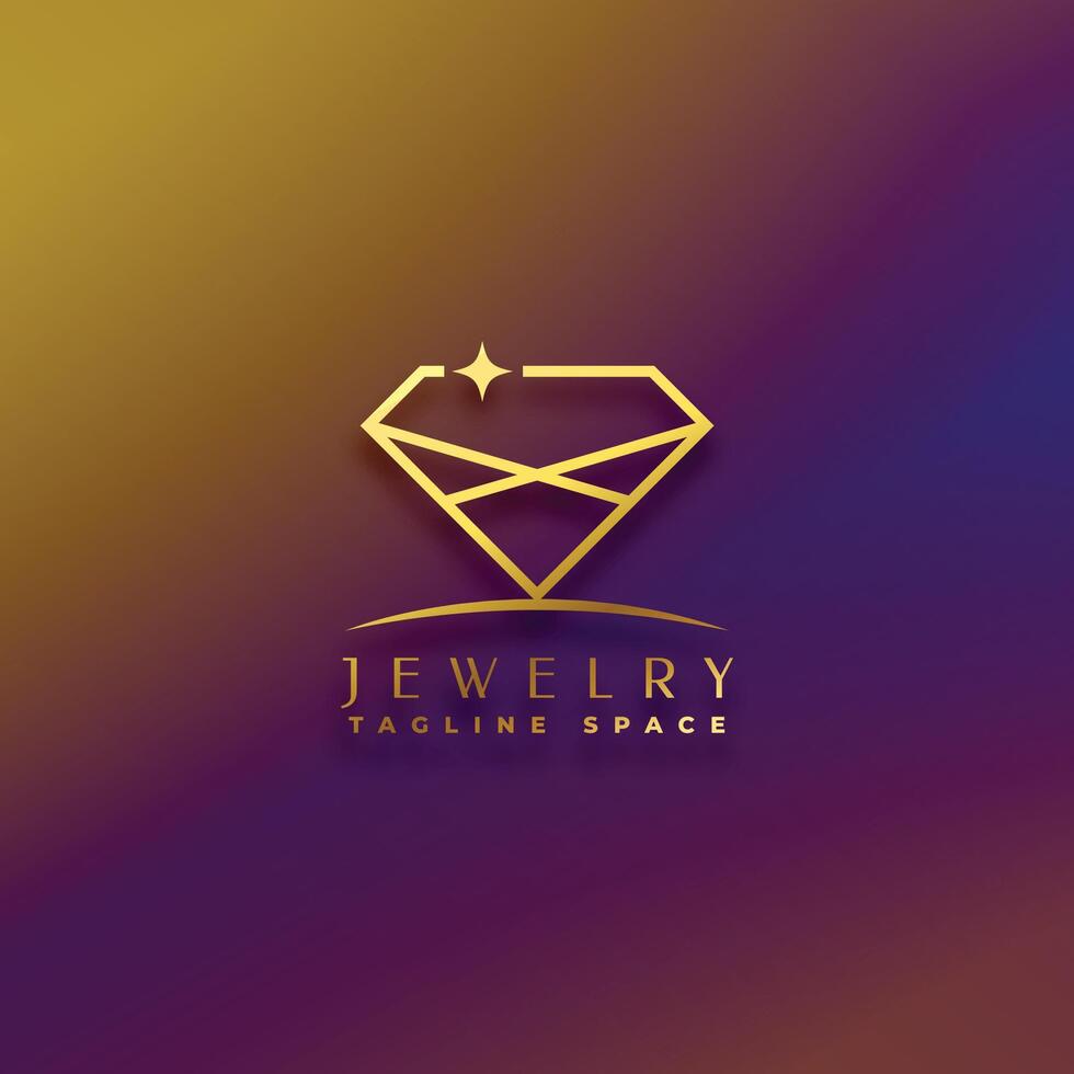 elegante joalheria diamante logotipo conceito vetor Projeto