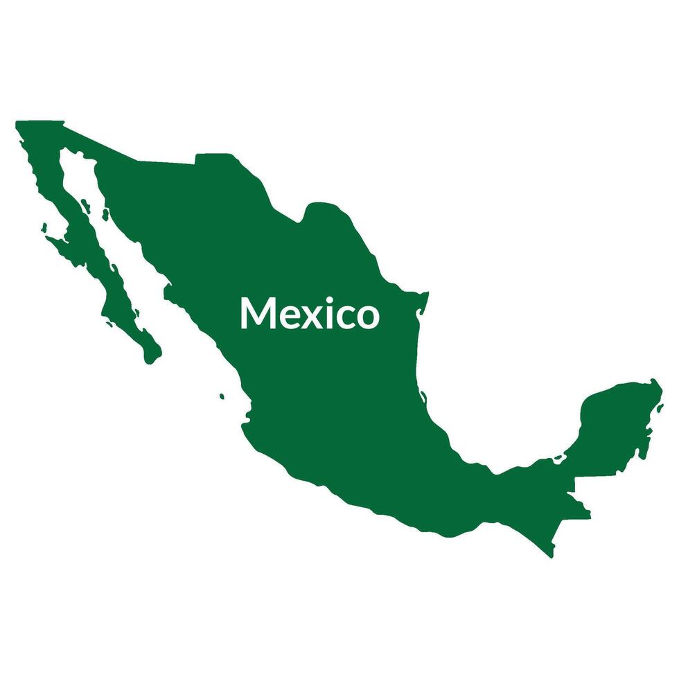 México mapa dentro verde cor mapa do México vetor