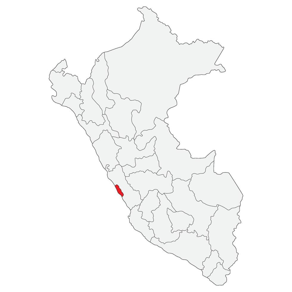 mapa do Peru com capital cidade Lima vetor