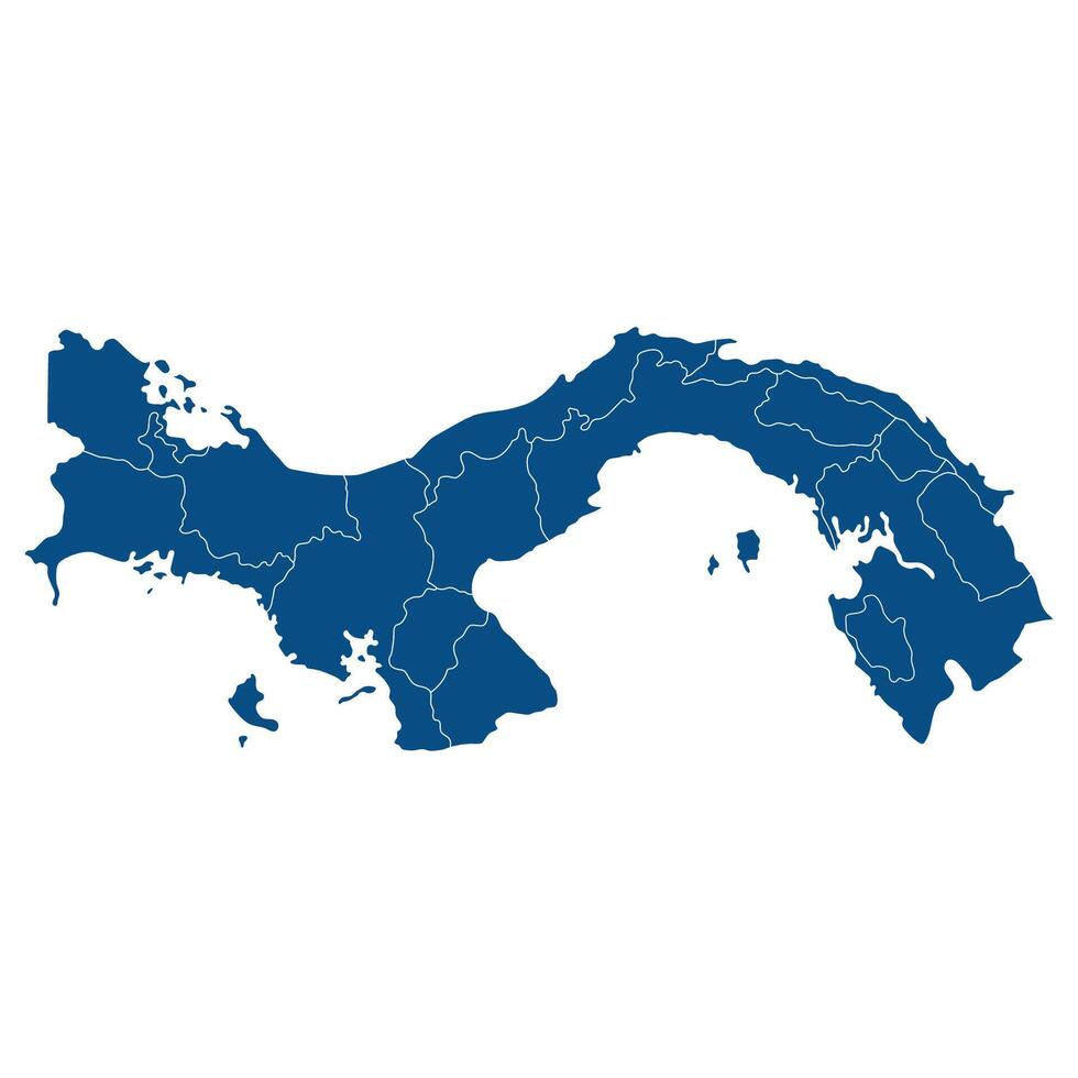 Panamá mapa. mapa do Panamá dentro administrativo províncias dentro azul cor vetor