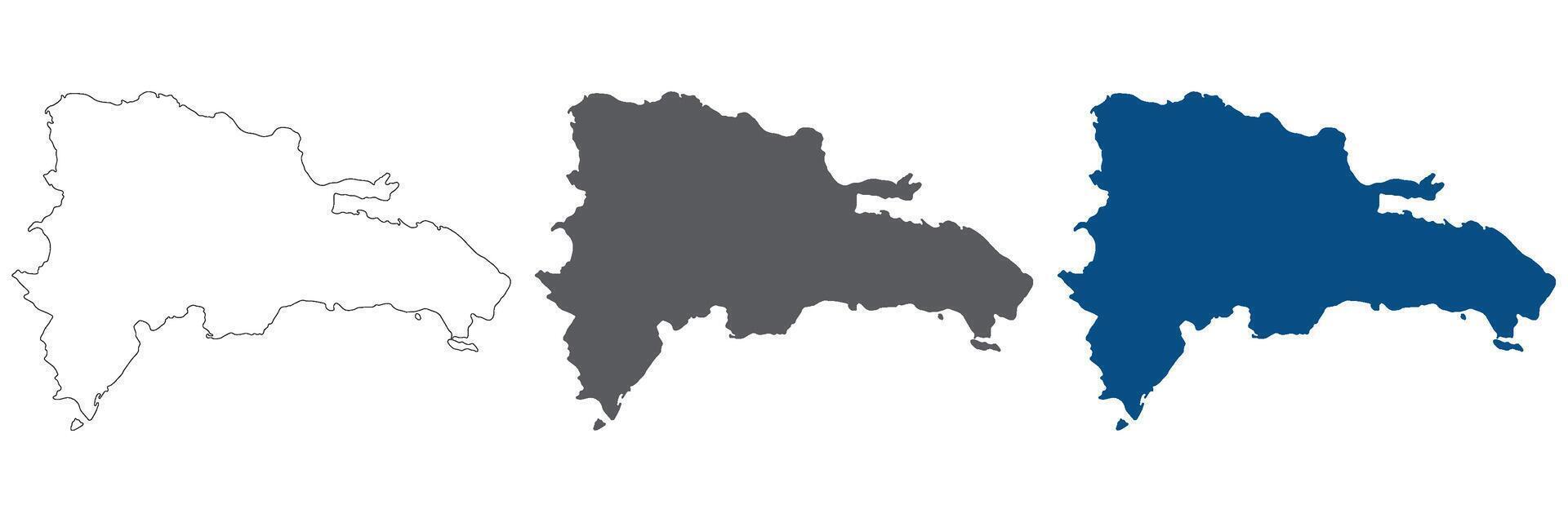 dominicano república mapa. mapa do dominicano república dentro conjunto vetor