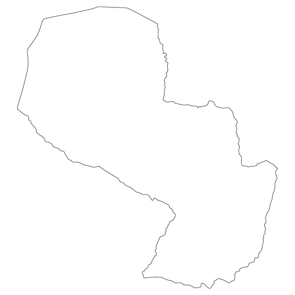 Paraguai mapa. mapa do Paraguai dentro branco cor vetor