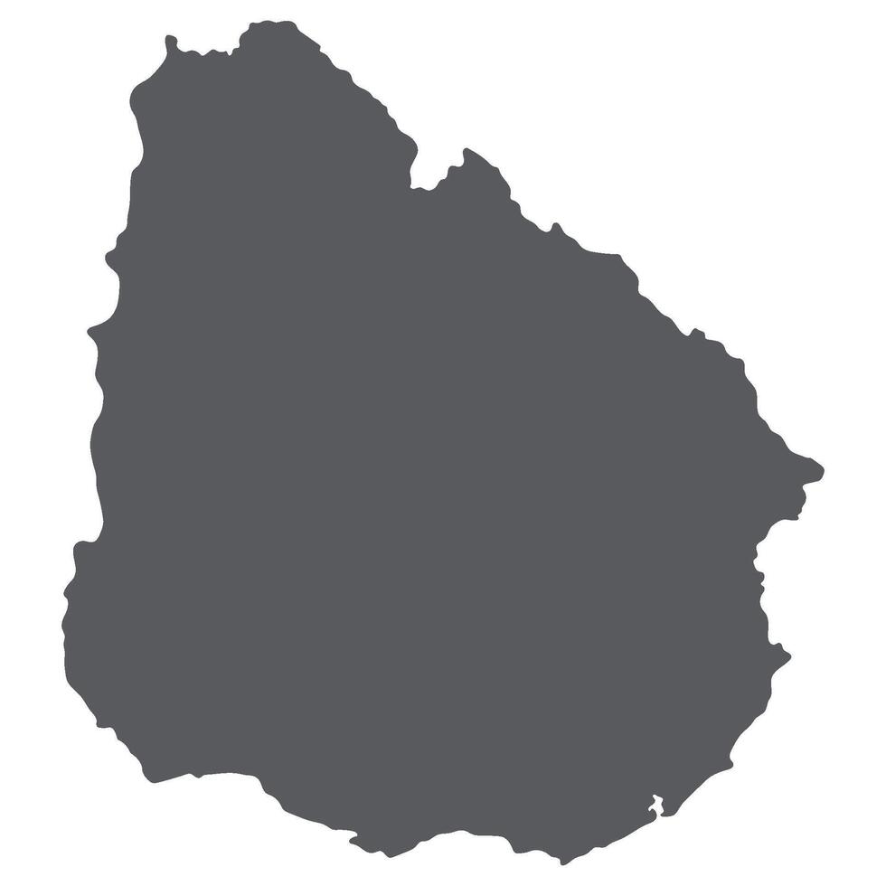 Uruguai mapa. mapa do Uruguai dentro cinzento cor vetor
