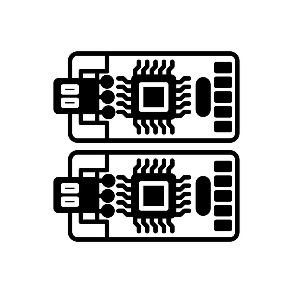 nano resistores ícone dentro vetor. logótipo vetor