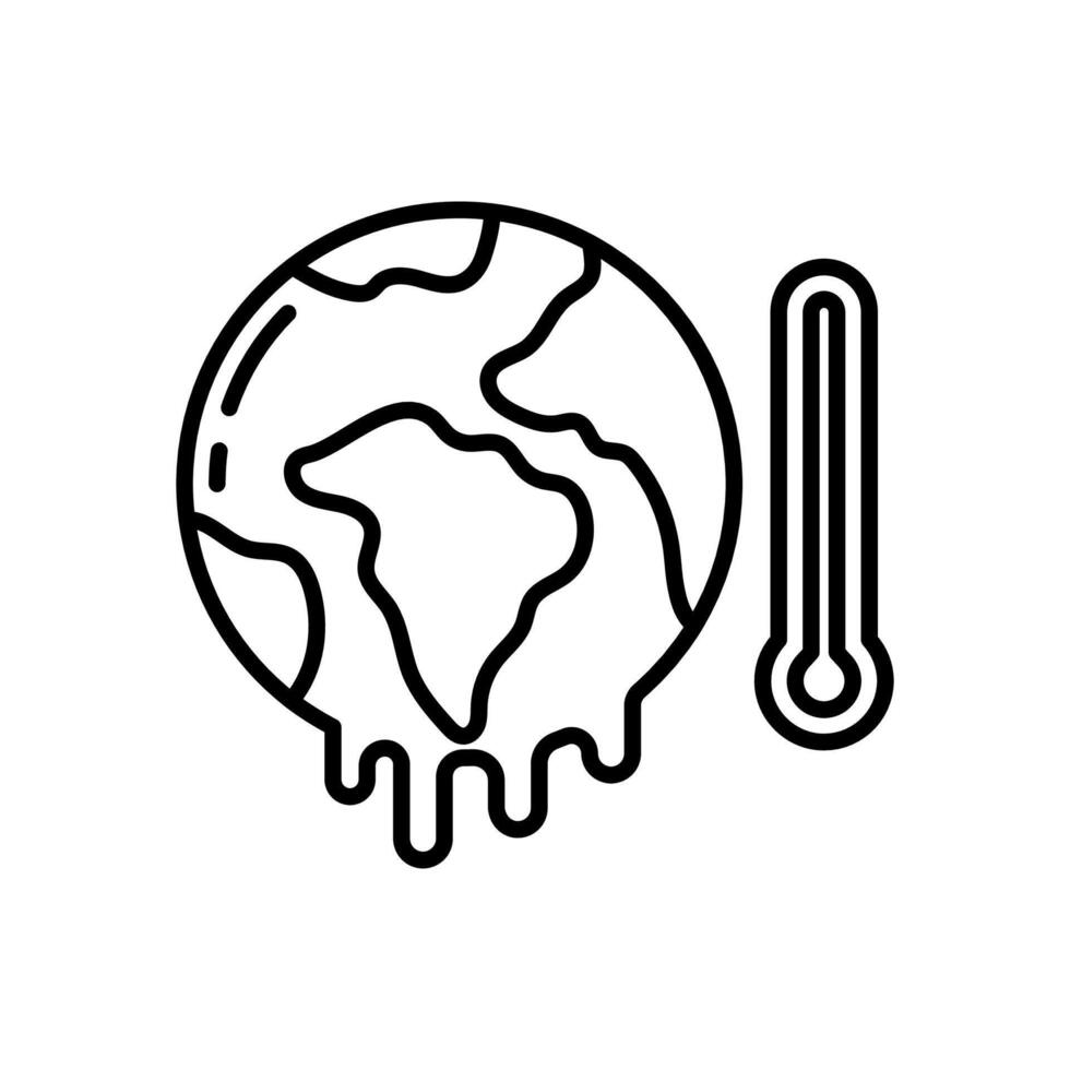 global aquecimento ícone dentro vetor. logótipo vetor