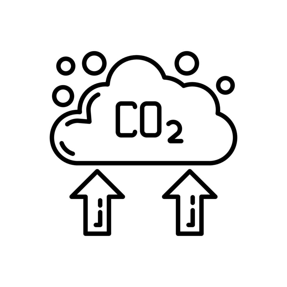 aumentar co 2 ícone dentro vetor. logótipo vetor