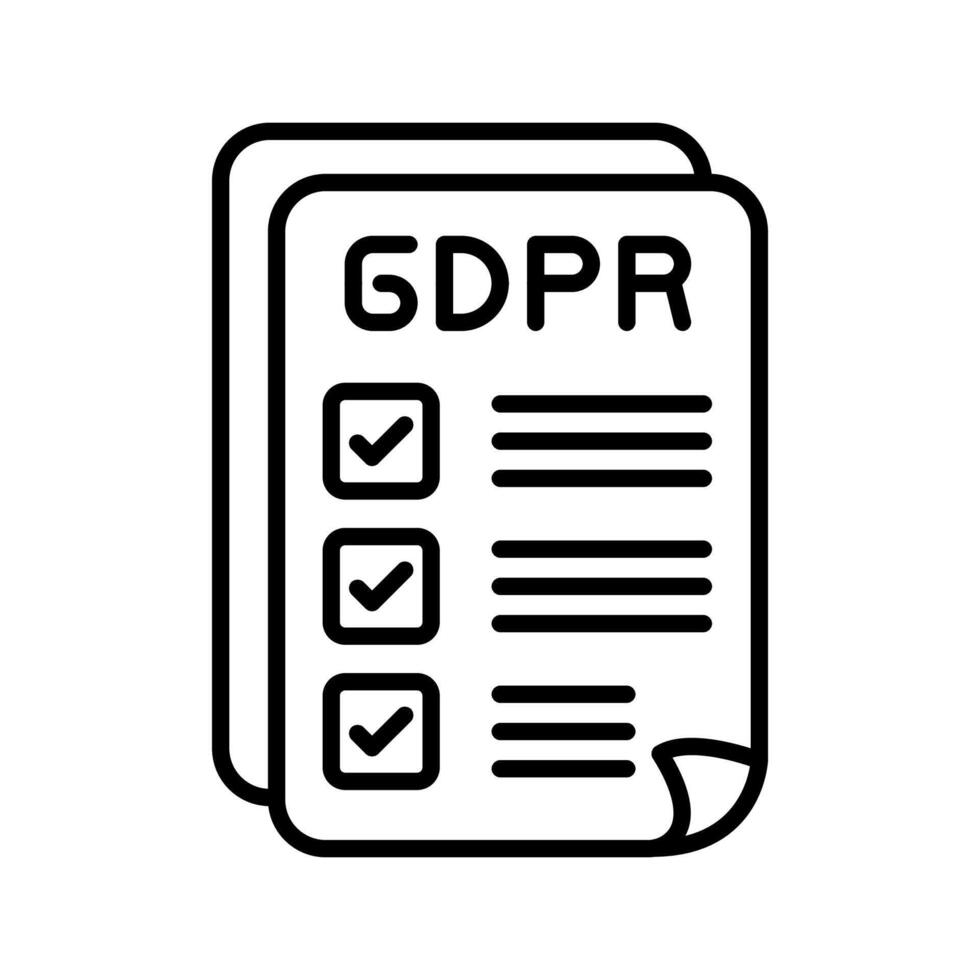 gdpr conformidade ícone dentro vetor. logótipo vetor