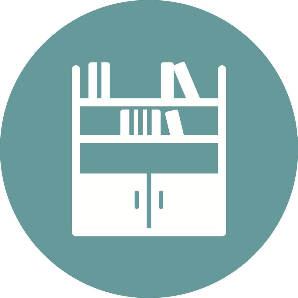 ícone de vetor de estante de livros