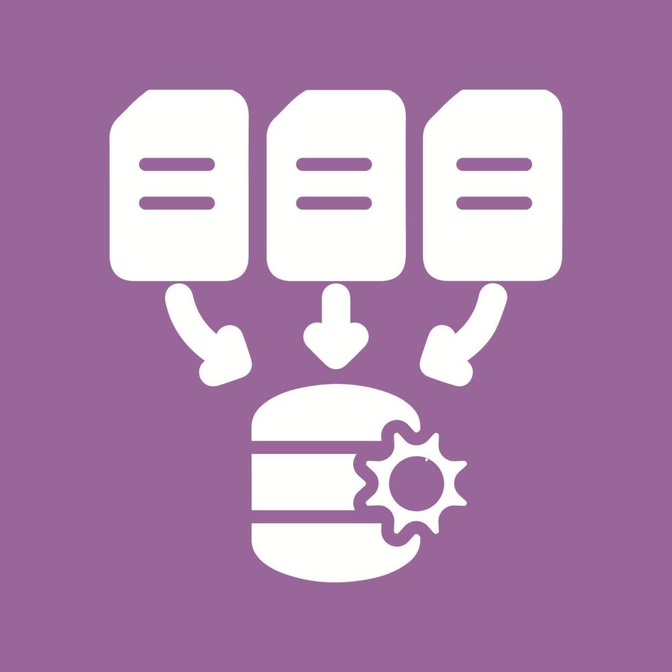 ícone de vetor de processamento de dados