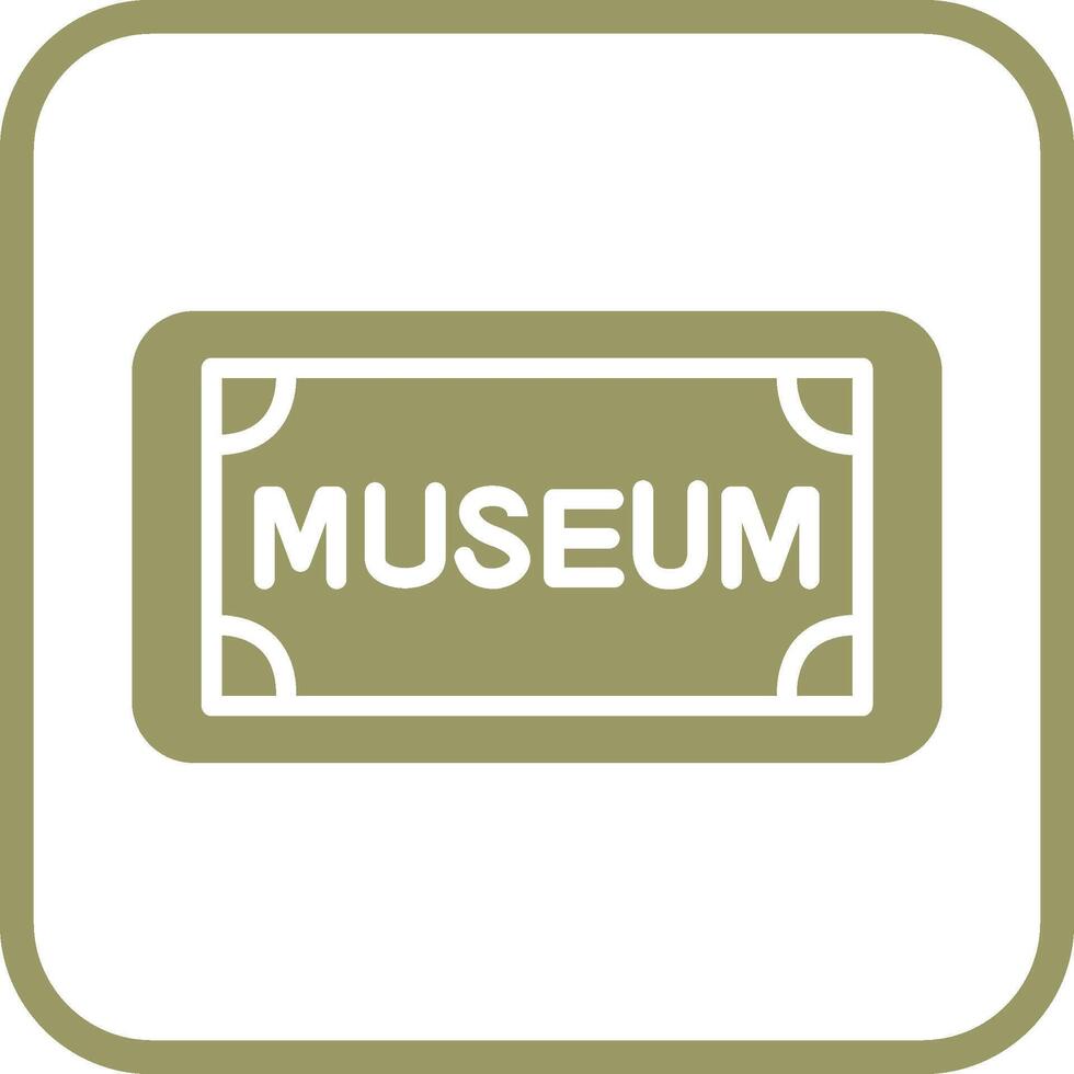 ícone de vetor de marca de museu