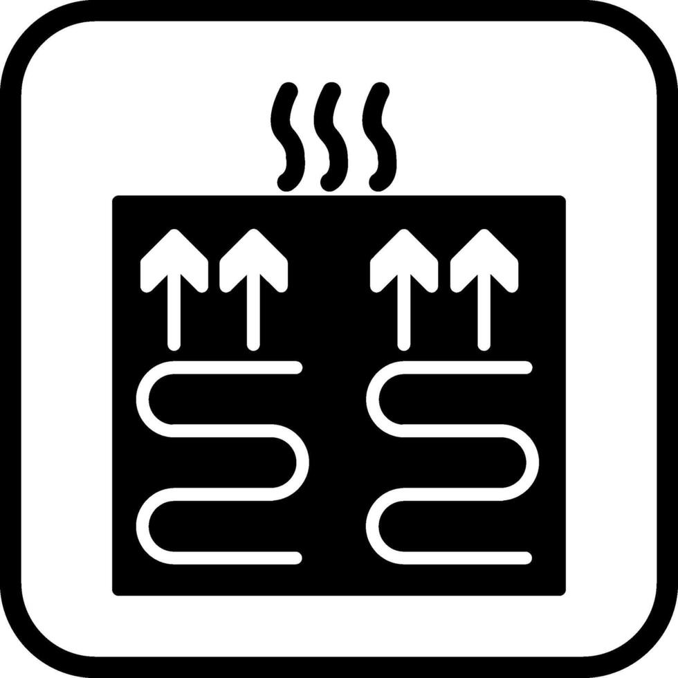 ícone de vetor de aquecimento de piso