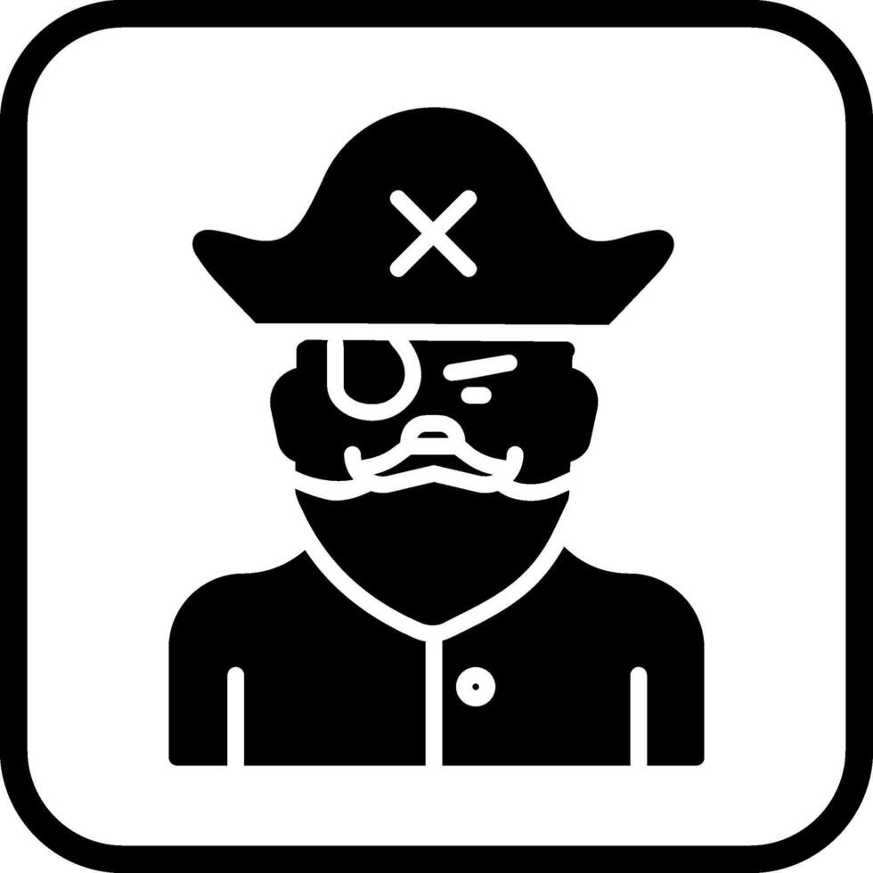 ícone de vetor de pirata masculino