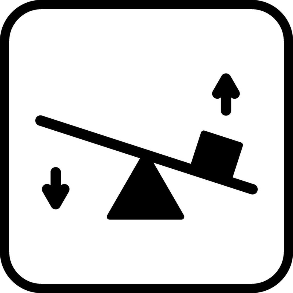 ícone de vetor de gangorra