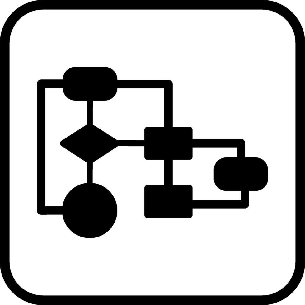 ícone de vetor de fluxograma