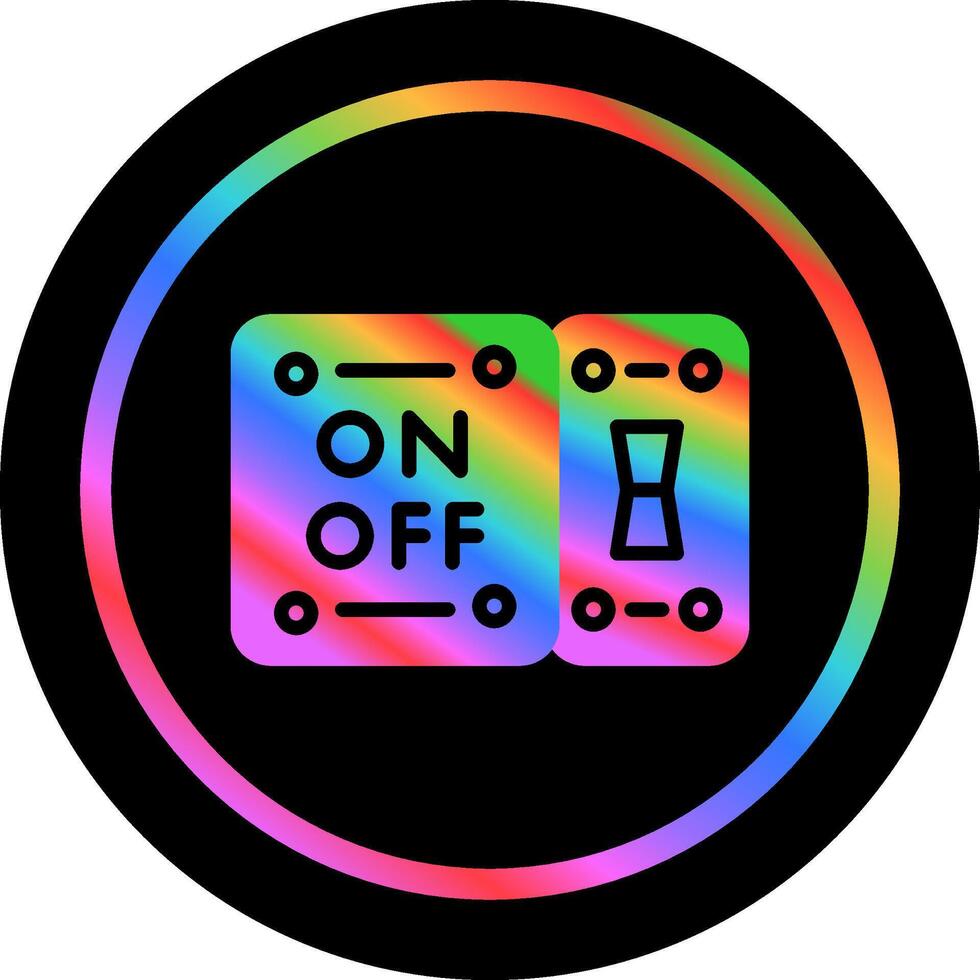 ícone de vetor de interruptor de luz