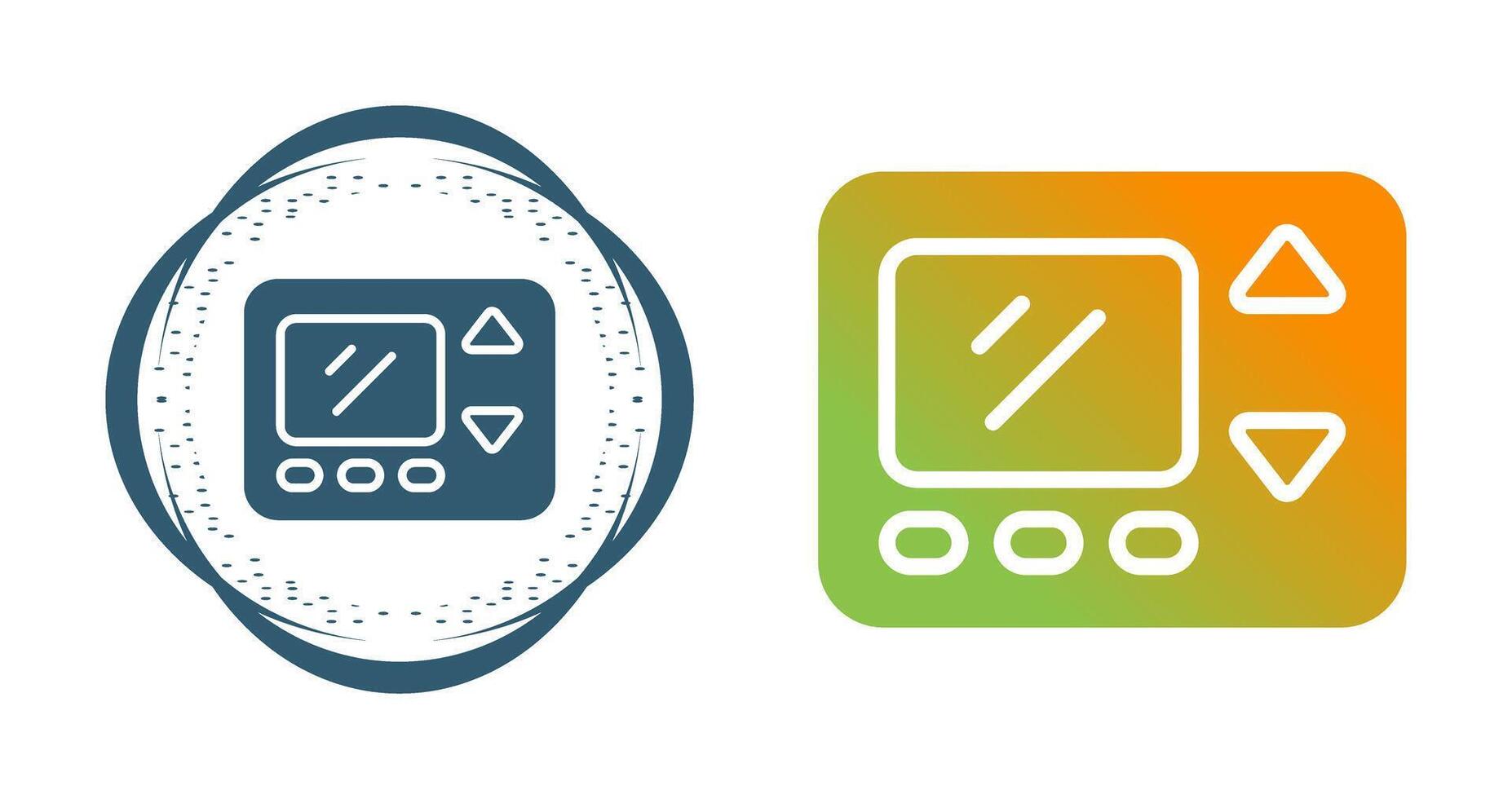 ícone de vetor de termostato inteligente