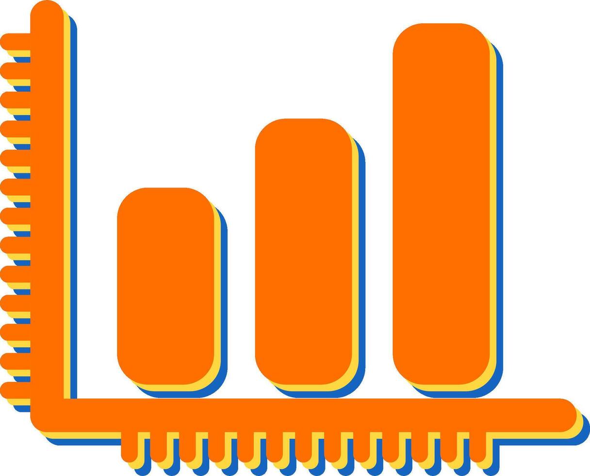 ícone de vetor de gráfico de barras