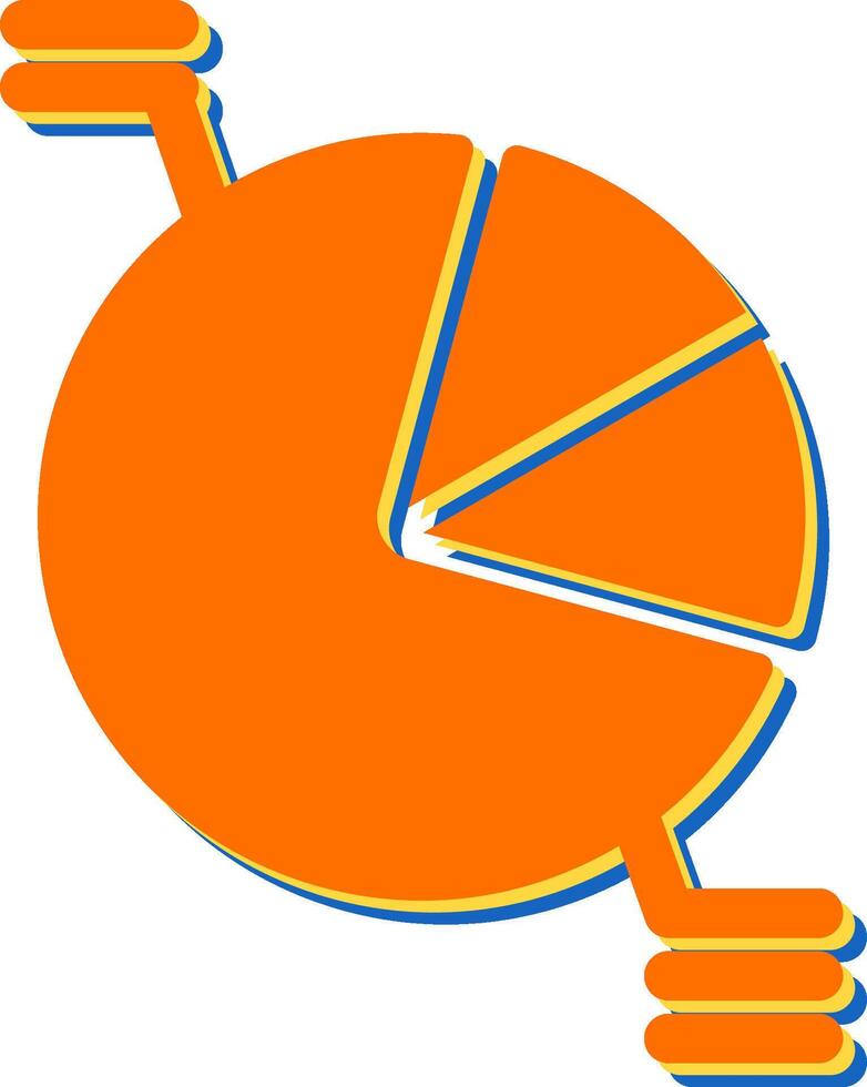 ícone de vetor de gráfico de pizza