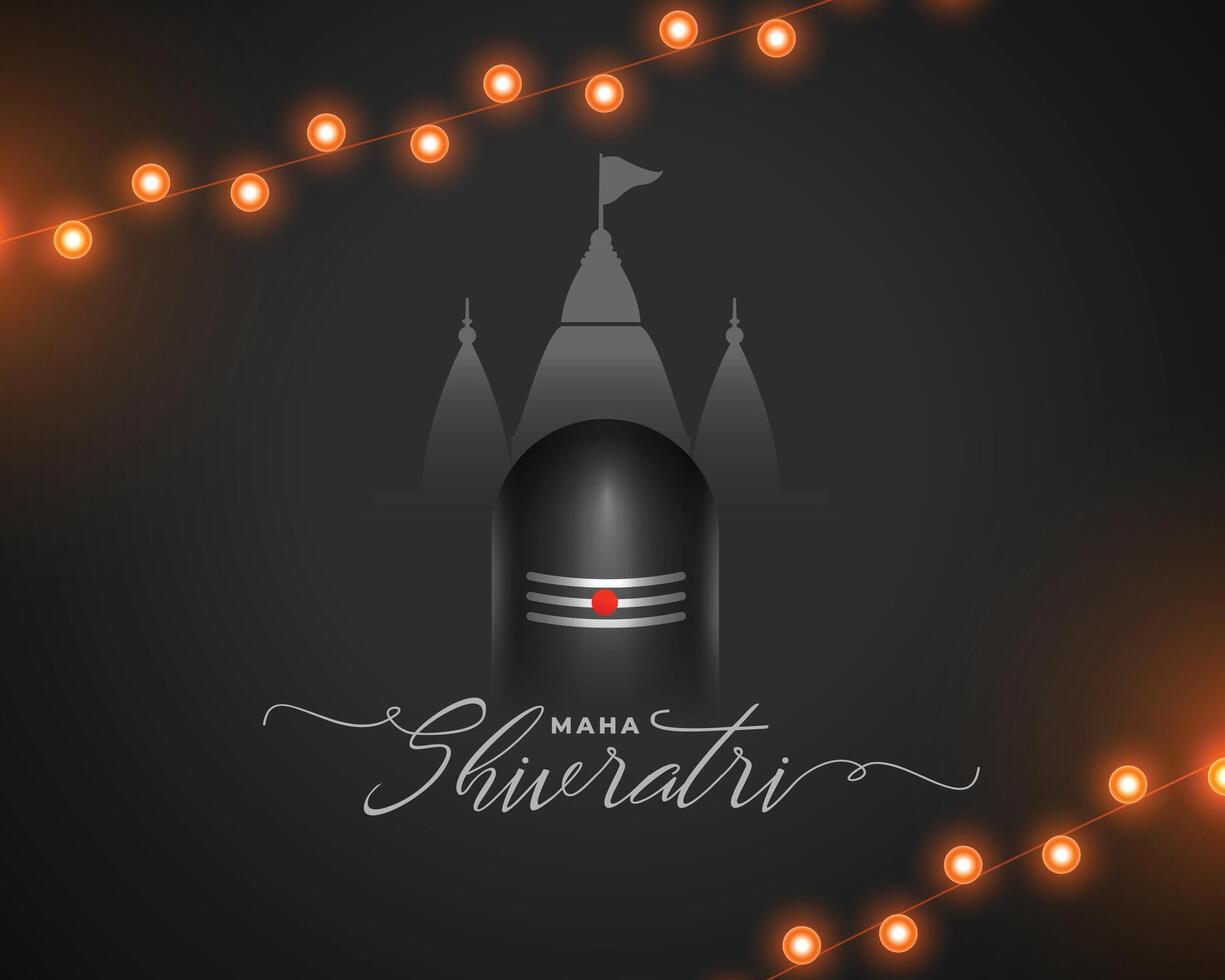 lindo feliz maha Shivratri desejos fundo Projeto vetor