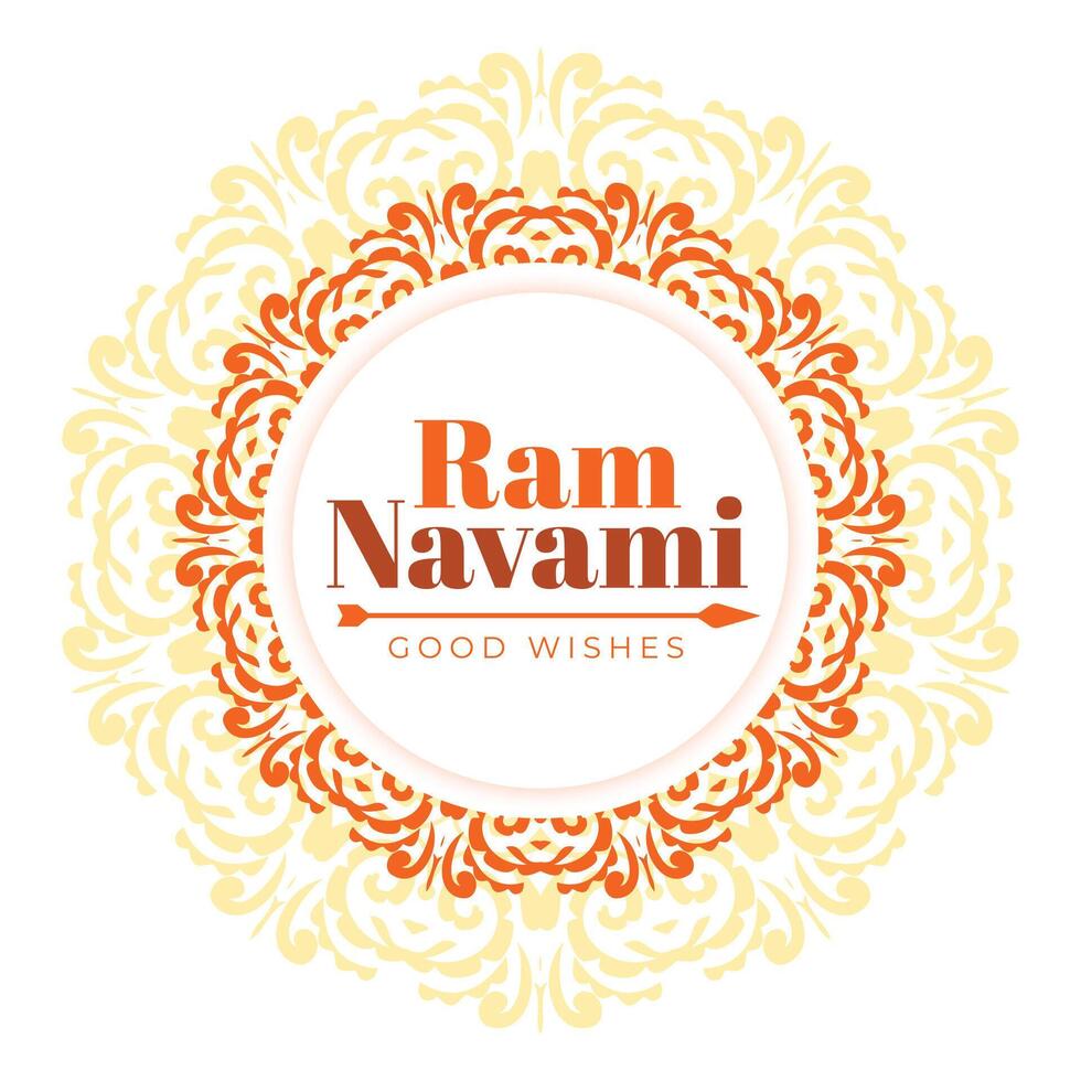 RAM navami decorativo mandala cumprimento Projeto vetor