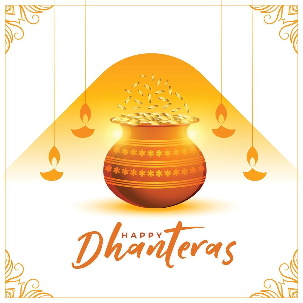 hindu tradicional shubh dhanteras espiritual fundo para ganpati e laxmi puja vetor