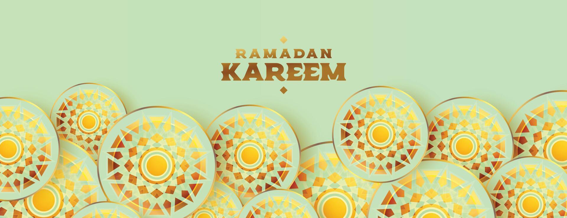 Ramadã kareem eid sazonal islâmico bandeira Projeto vetor