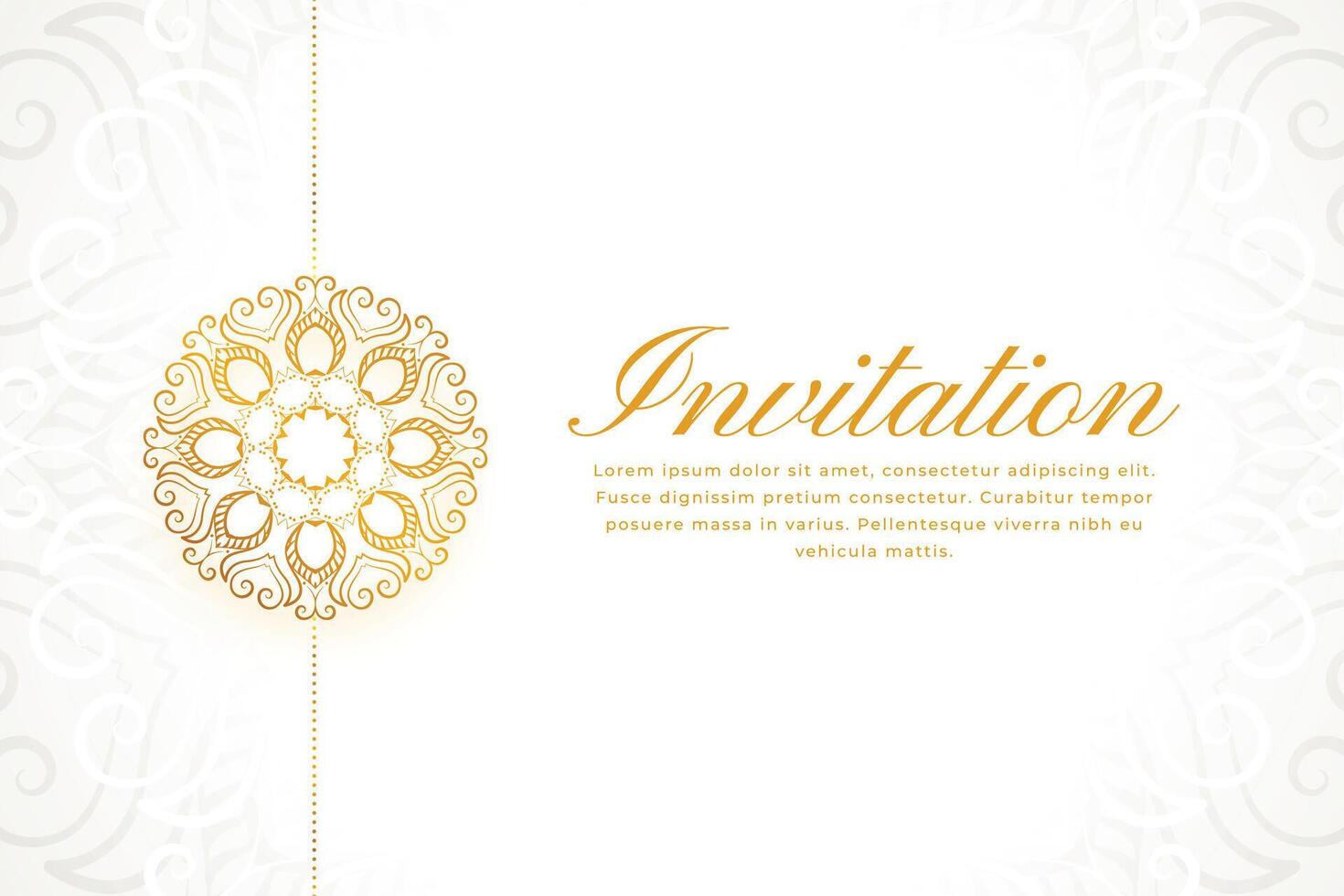clássico estilo dourado floral fundo para cumprimento ou convite cartões vetor