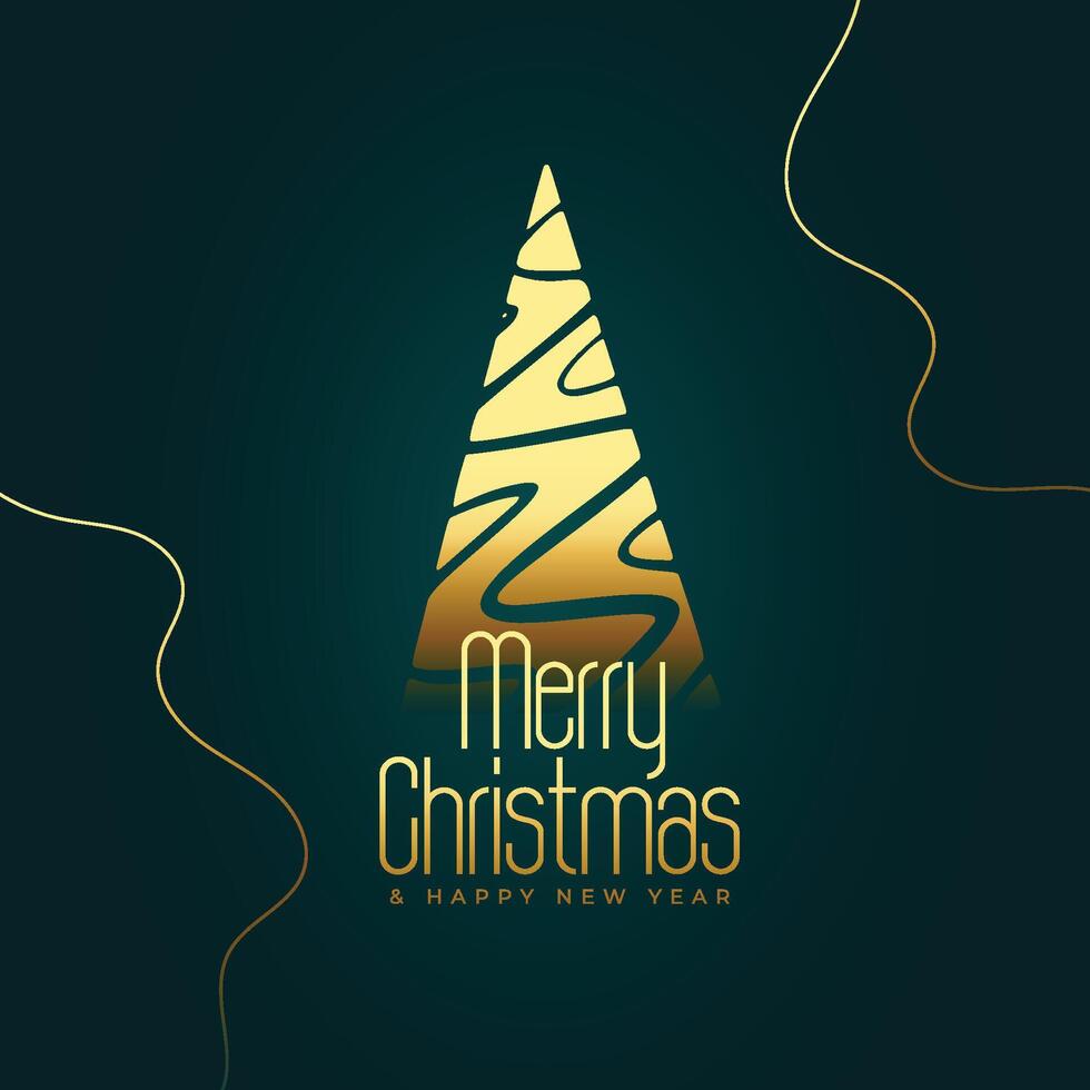 Prêmio alegre Natal convite cartão com natal árvore vetor