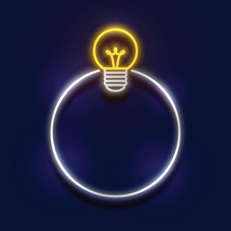 Inovativa energia idéia conceito com criativo luz lâmpada placa vetor
