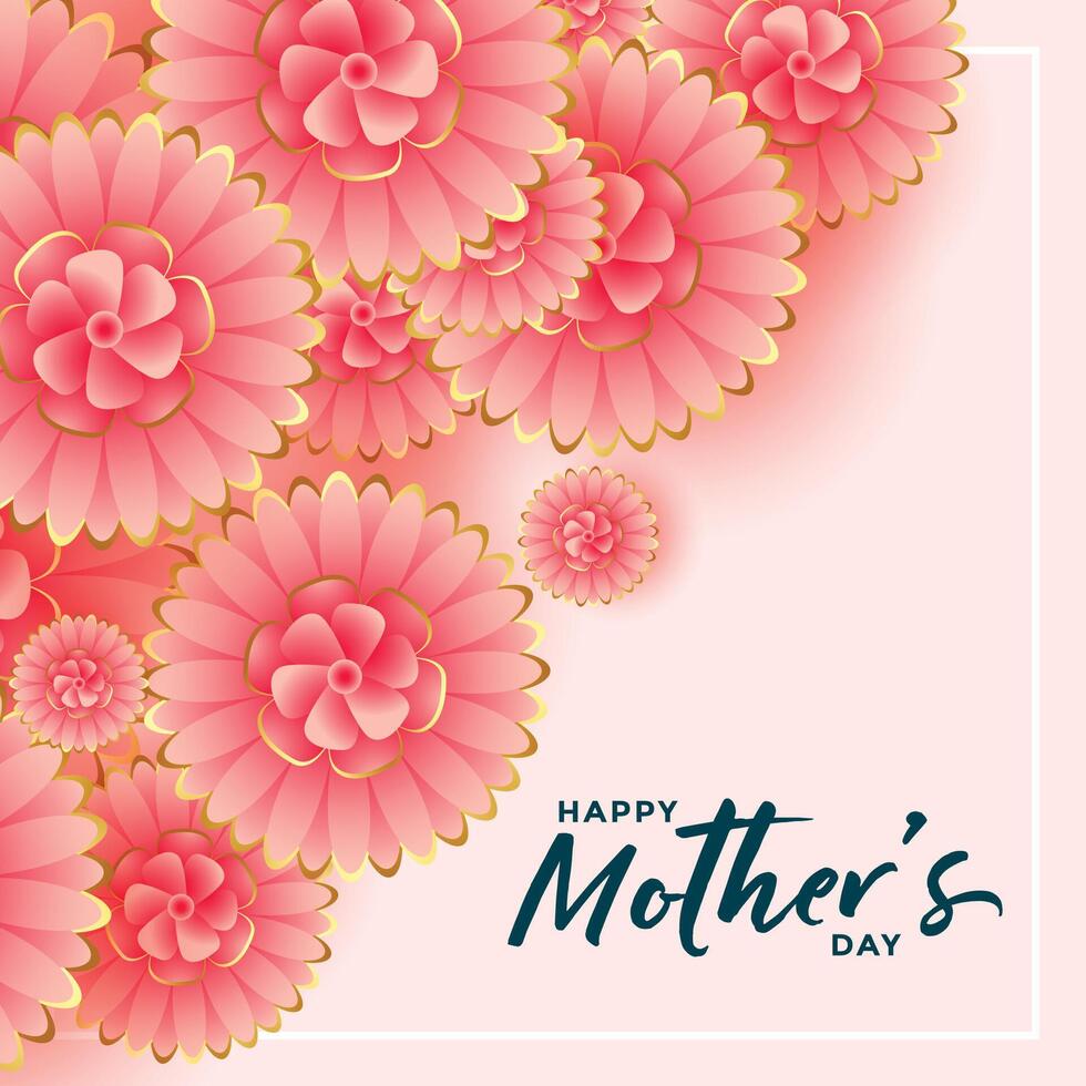 feliz mães dia flor decoração desejos cartão Projeto vetor
