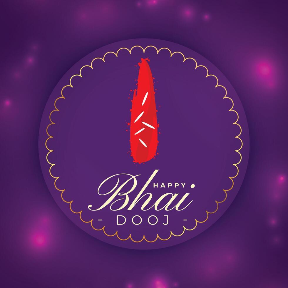 indiano festival bhai dooj religioso cartão irmão irmã vínculo vetor
