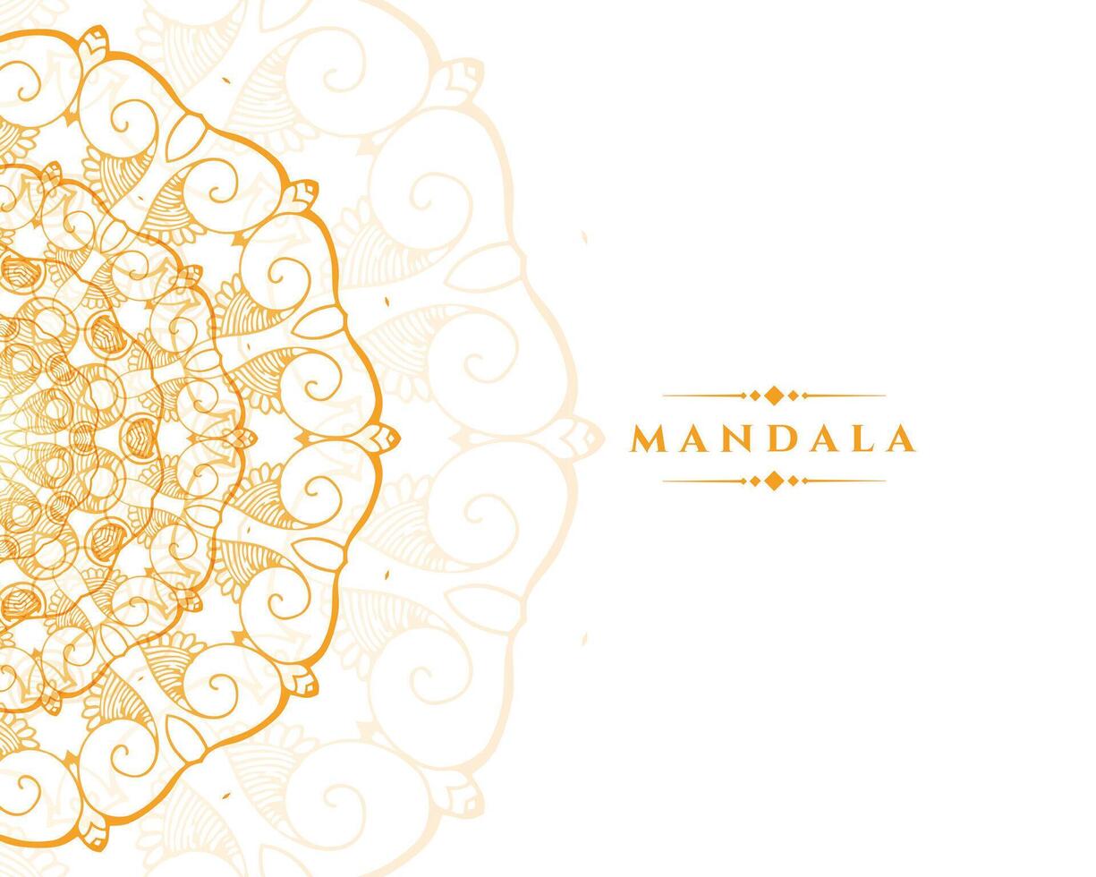 islâmico estilo dourado arabesco mandala padronizar pano de fundo vetor