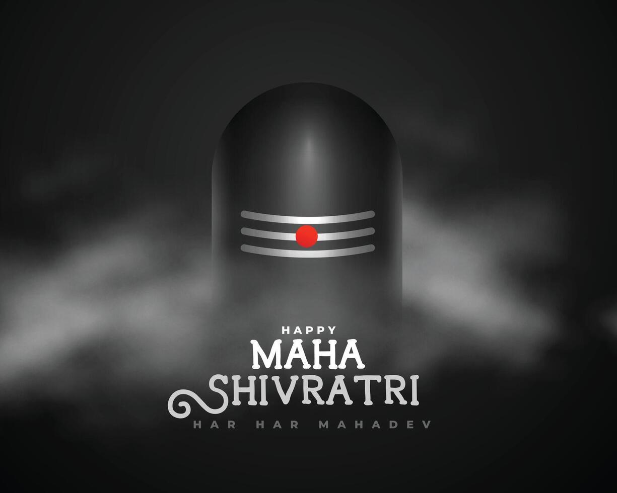 feliz maha Shivratri desejos fundo com tremor Projeto vetor