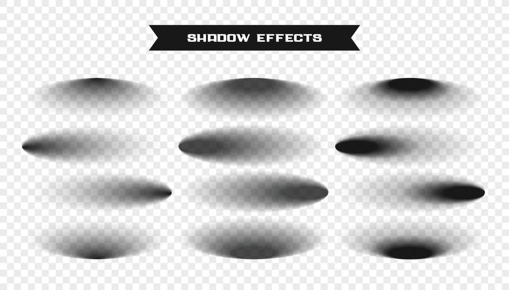 coleção do oval forma realista sombra efeito Projeto vetor