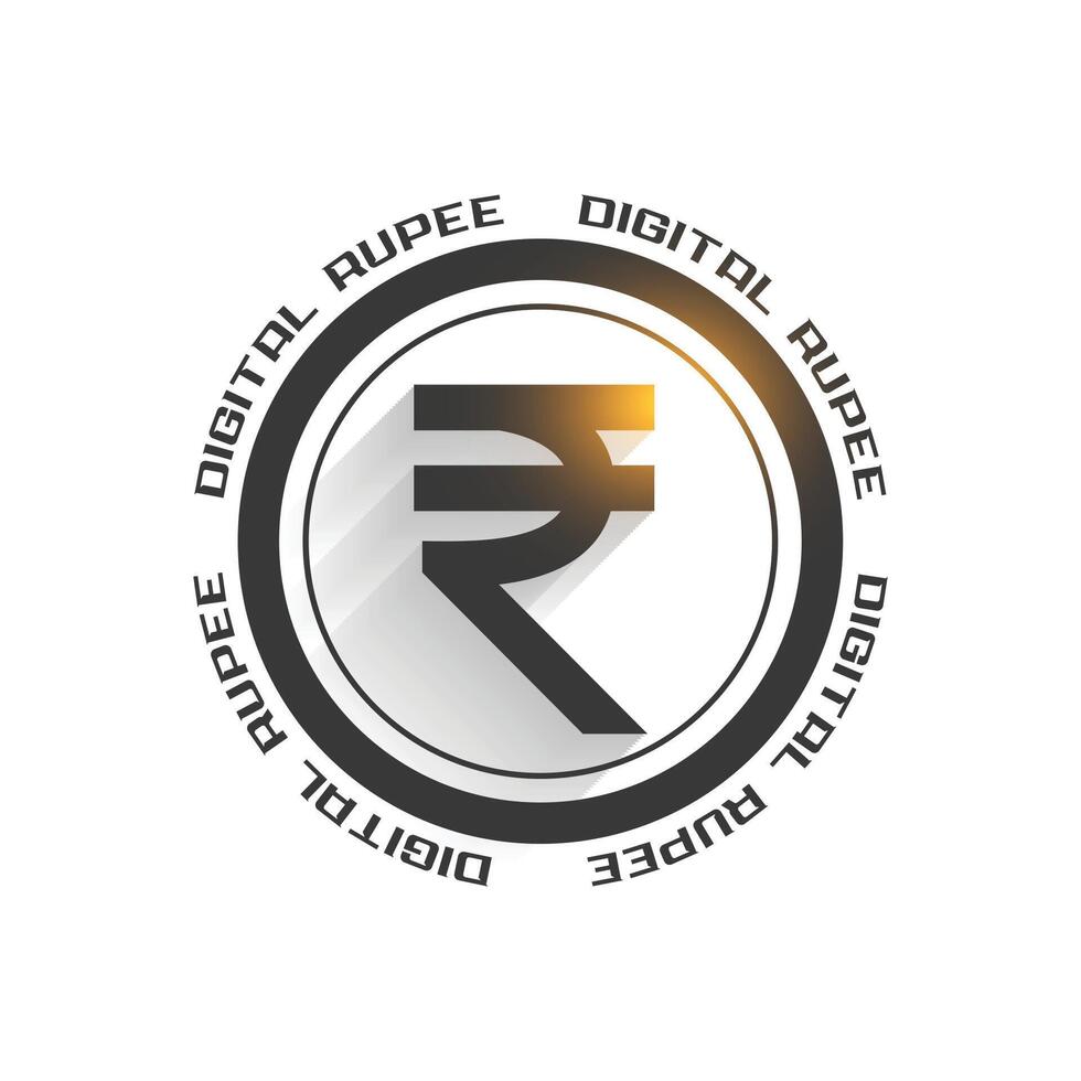 digital moeda indiano rupia símbolo fundo vetor