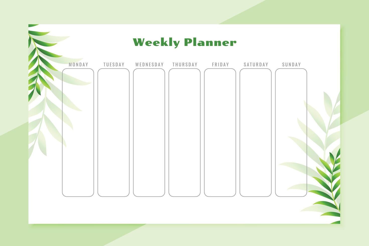 todo dia semanal planejador modelo uma imprimível Projeto vetor