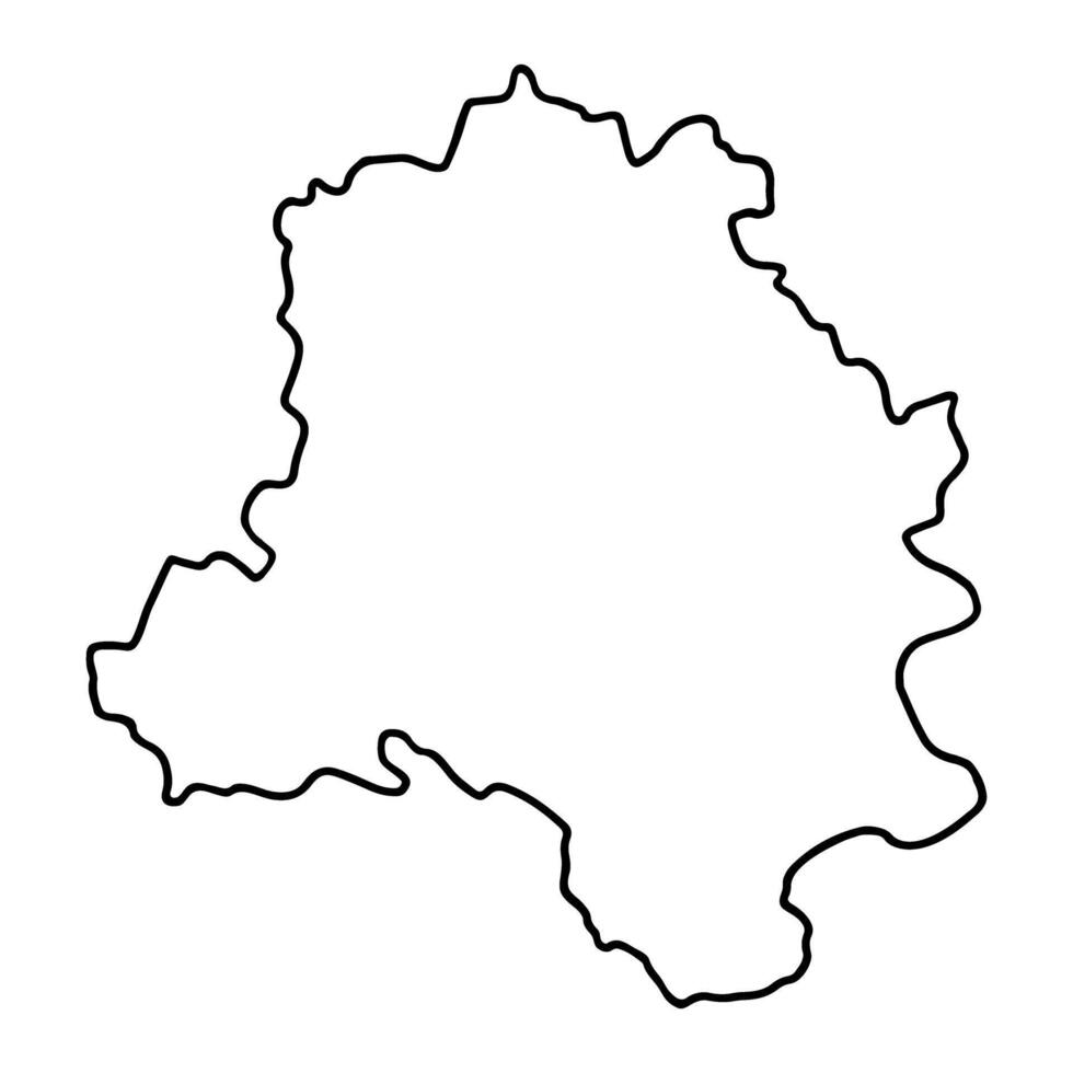 Délhi mapa Índia região linha fronteira vetor ilustração