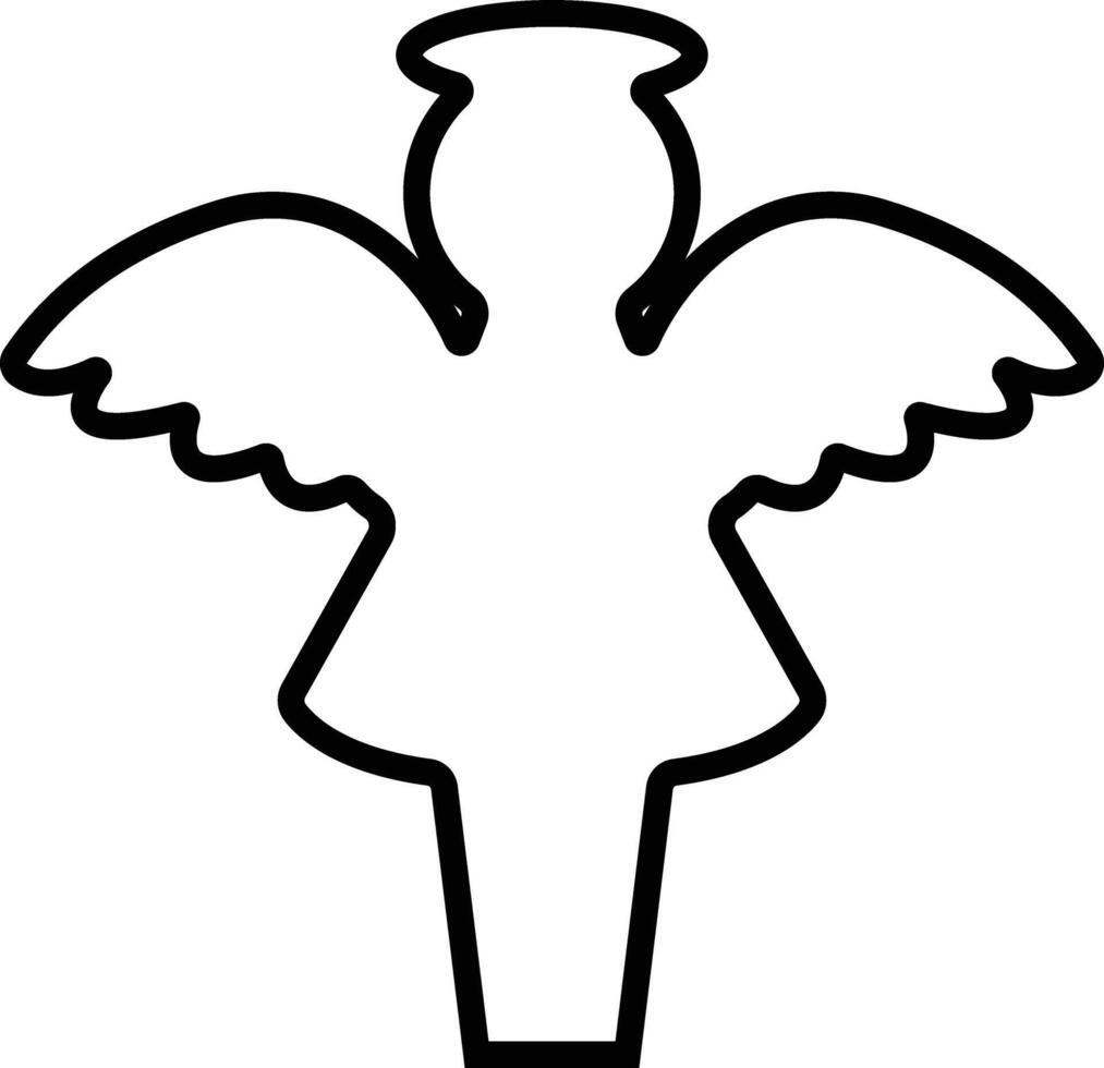 anjos com asas ícone dentro linha estilo. isolado em espalhar, Natal anjo ícone piedosos anjo placa para Móvel conceito e local na rede Internet Projeto. símbolo, gráficos logotipo vetor