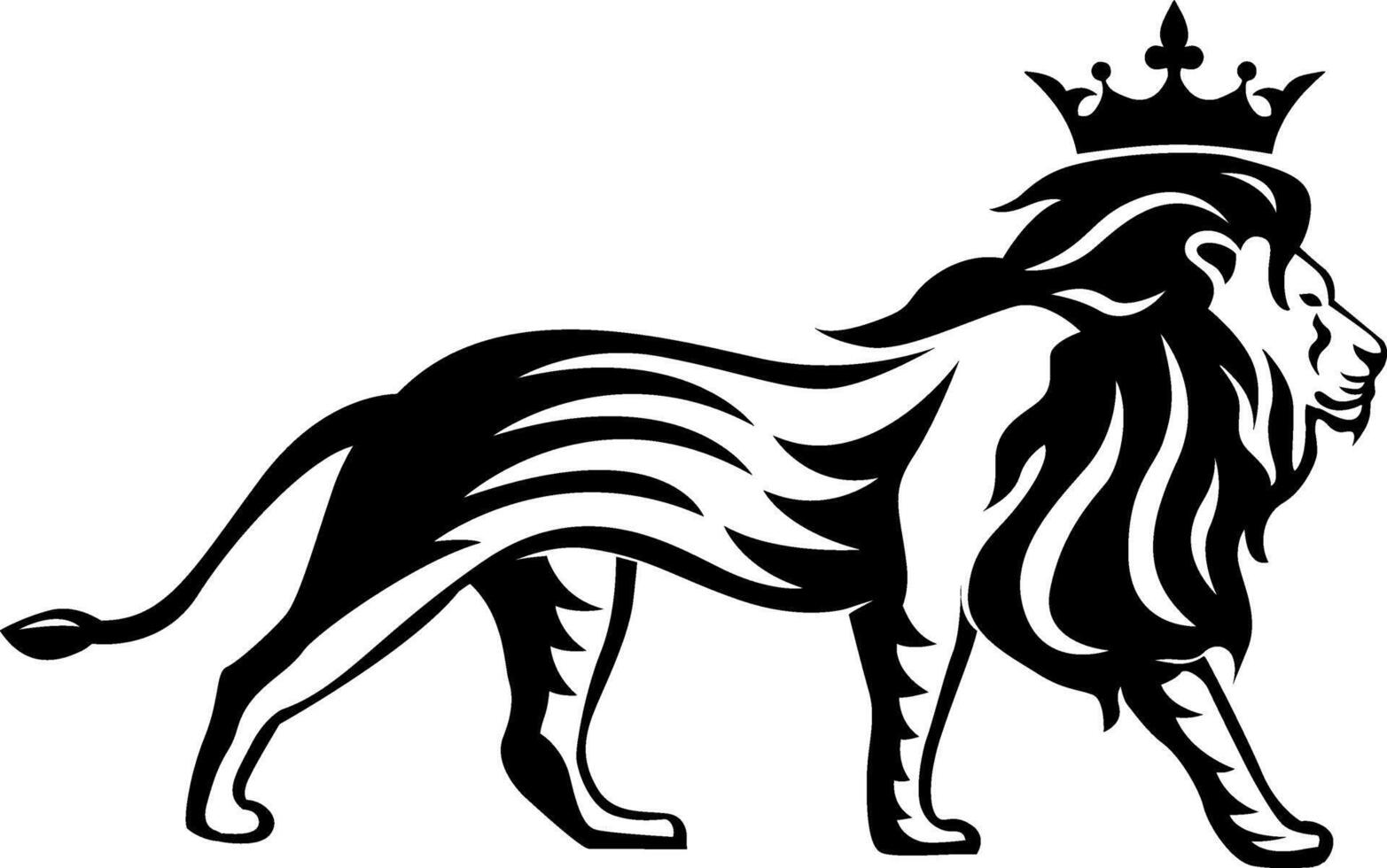 leão logotipo, real rei animal, vetor ilustração ícone