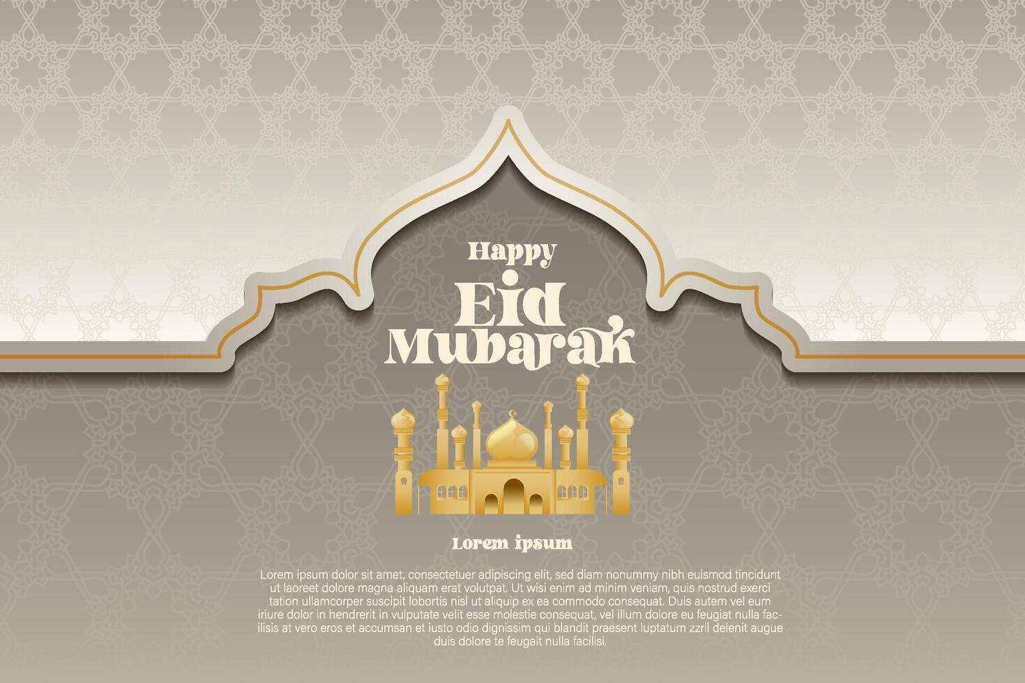 elegante islâmico glamour fundo e poster eid Mubarak idul fitri ou Ramadã com gradiente elemen vetor